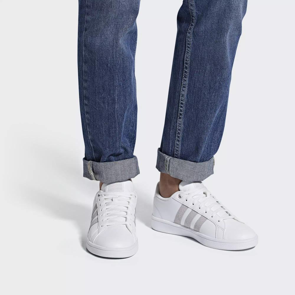 Adidas Cloudfoam Advantage Zapatillas De Tenis Blancos Para Mujer (MX-21745)